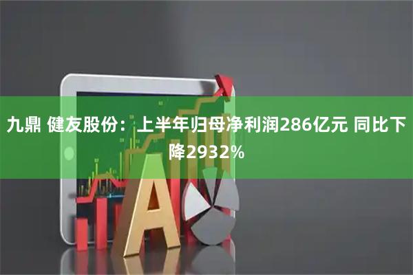 九鼎 健友股份：上半年归母净利润286亿元 同比下降2932%